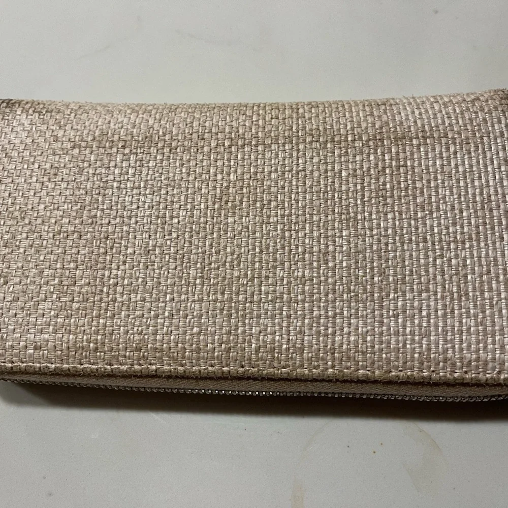 Chanel Zippy linen wallet